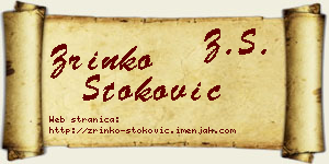 Zrinko Stoković vizit kartica